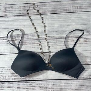 Gilly Hicks Dark Grey Lightly Lined Wireless Bra